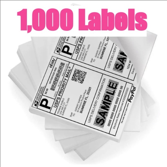1000 INKJET/LASER SHIPPING LABELS half sheet